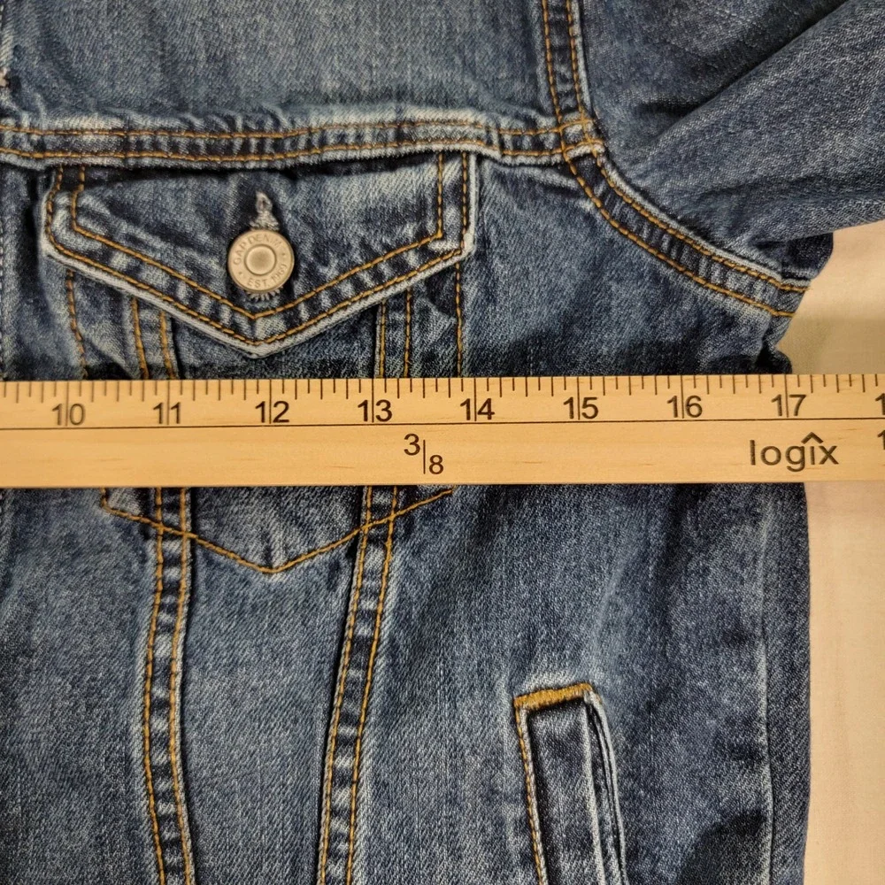 Gap Kids XL 12-13 Regular Medium Wash Denim Trucker Jacket 491331-00 Blue Cotton